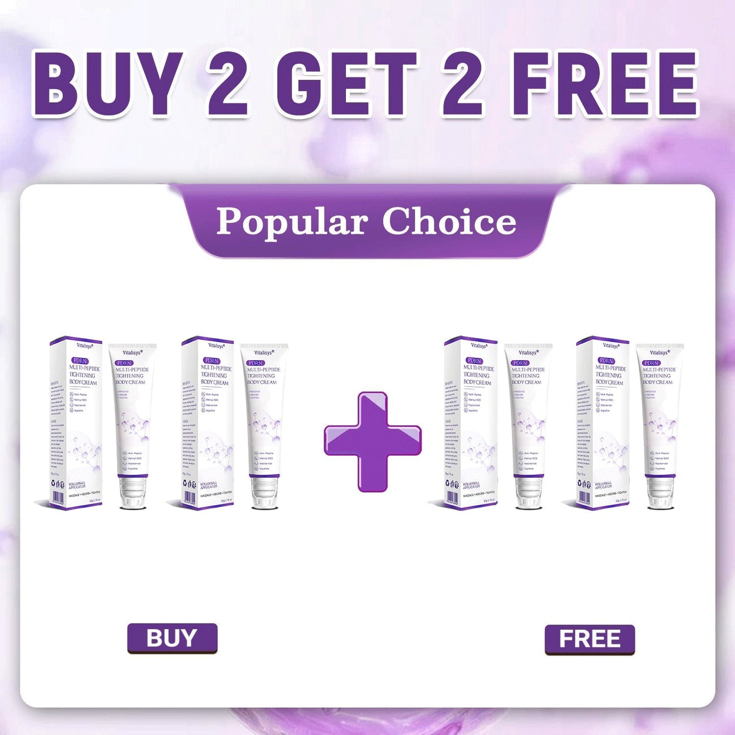 Enjoy an exclusive 30% discount:Vitalisys® 🍈PDRN Multi-Peptide Massaging Body Roller Cream- Anti-aging, Hydrating, Skin Firming & Lifting, Skin Repair, Even Tone, Acne and Dark Spot Treatment, Wart and Mole Removal, and Psoriasis Relief.