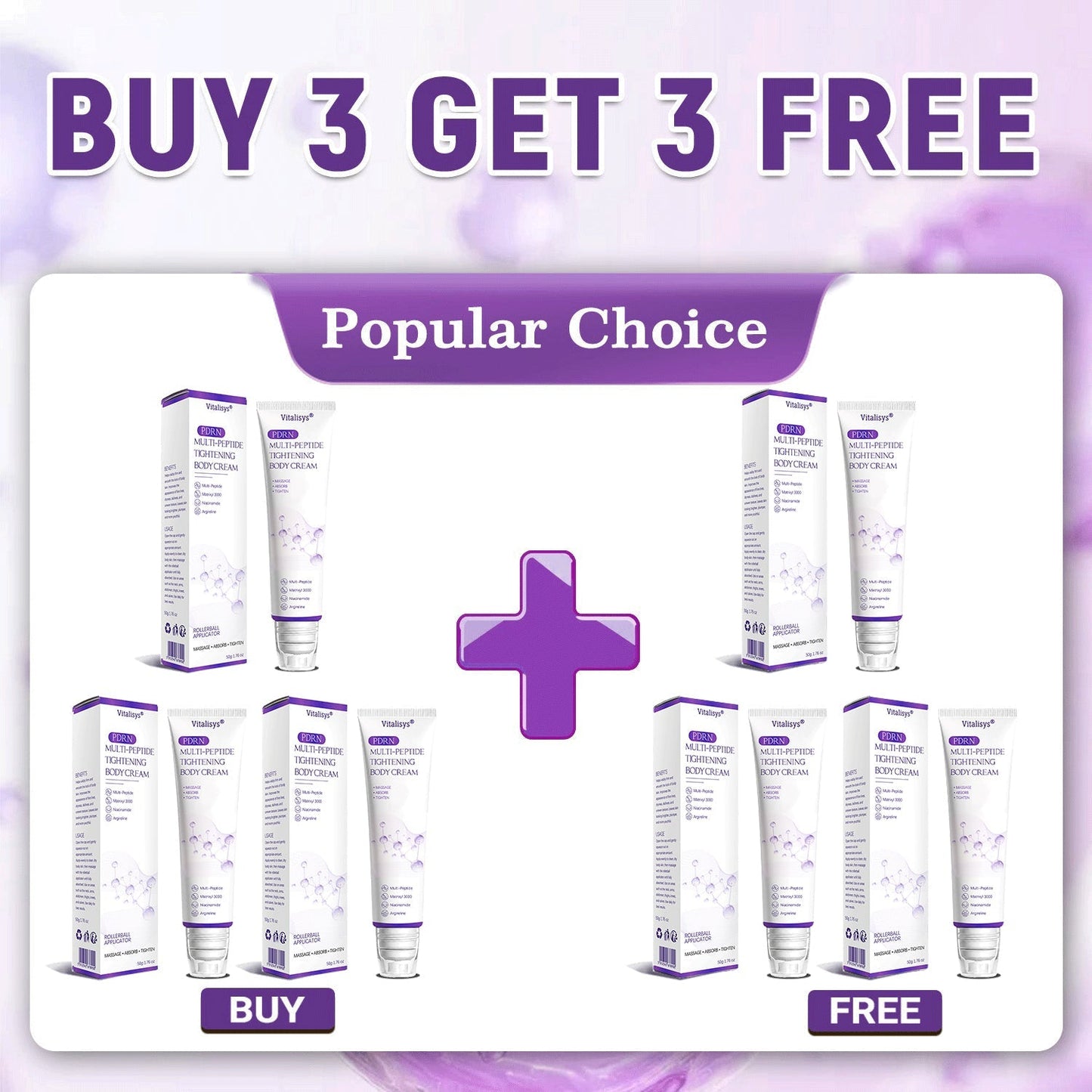 Enjoy an exclusive 30% discount:Vitalisys® 🍈PDRN Multi-Peptide Massaging Body Roller Cream- Anti-aging, Hydrating, Skin Firming & Lifting, Skin Repair, Even Tone, Acne and Dark Spot Treatment, Wart and Mole Removal, and Psoriasis Relief.